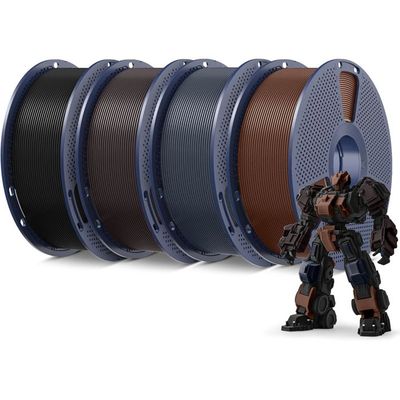 PLA+ 耗材 1.75mm · 4 kg（4×1 kg）· 黑/夜黑/栗棕/咖啡棕