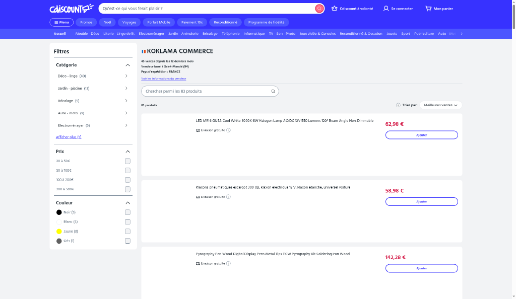 KOKLAMA COMMERCE header