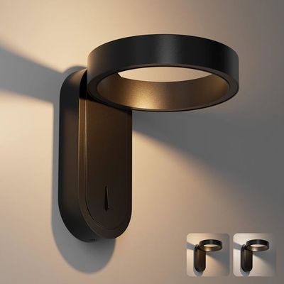 室内 LED 壁灯 · 3000K/4000K · 330° 旋转 · 带开关