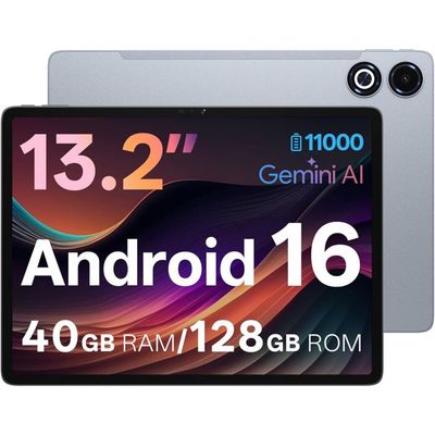 Android 16 平板 13.2 英寸 · 40+128GB · 5MP+13MP · 2K IPS · 11000mAh · WiFi/GPS