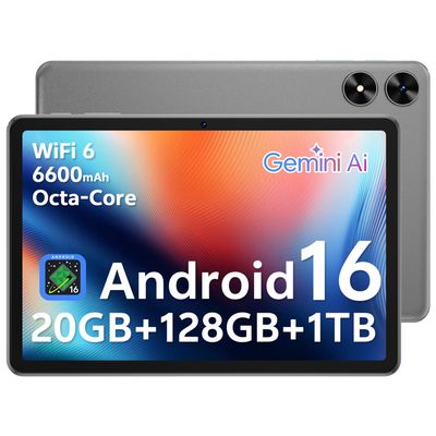 Orivox Android 16 平板 10 英寸 · 20+128GB · WiFi 5 · IPS HD · GPS · 家长控制 · 灰套