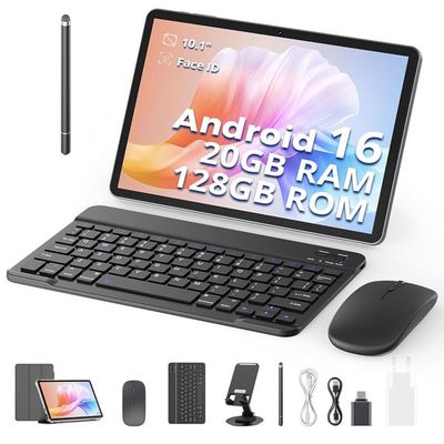 SVITOO Android 16 键盘平板 10 英寸 · 20+128GB · T7250 · 6600mAh · 8MP+2MP · Gemini AI