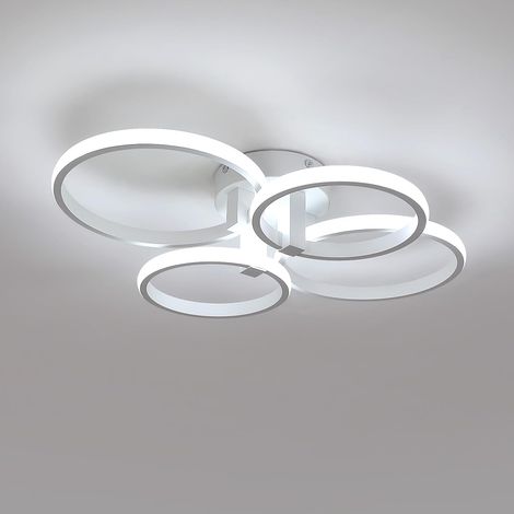 Goeco 现代 LED 吸顶灯 22W 2700 lm · 3000K 暖白 · 双环亚克力 · 卧室/客厅/走廊